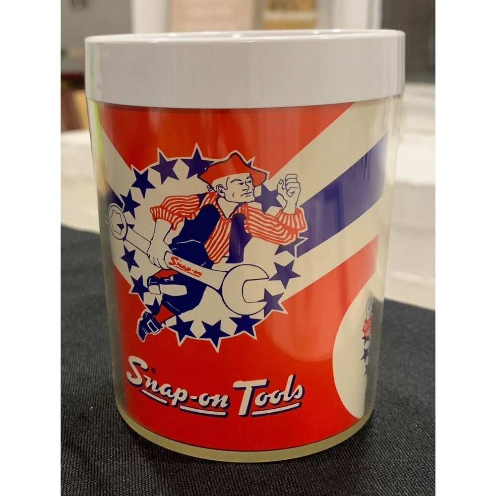 Snap-On Tools Vintage Patriotic Mug 12 Oz Retro Red/White/Blue Design